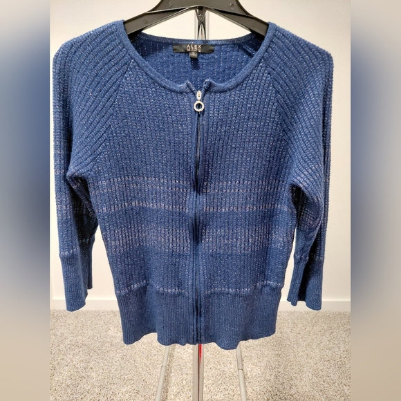 Alex Marie Sweaters - Alex Marie Deep Blue Women's Cardigan Sweater